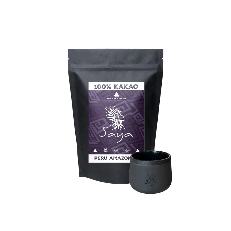 Saya Peru Amazonas Bio Kakao 260g + Saya Becher