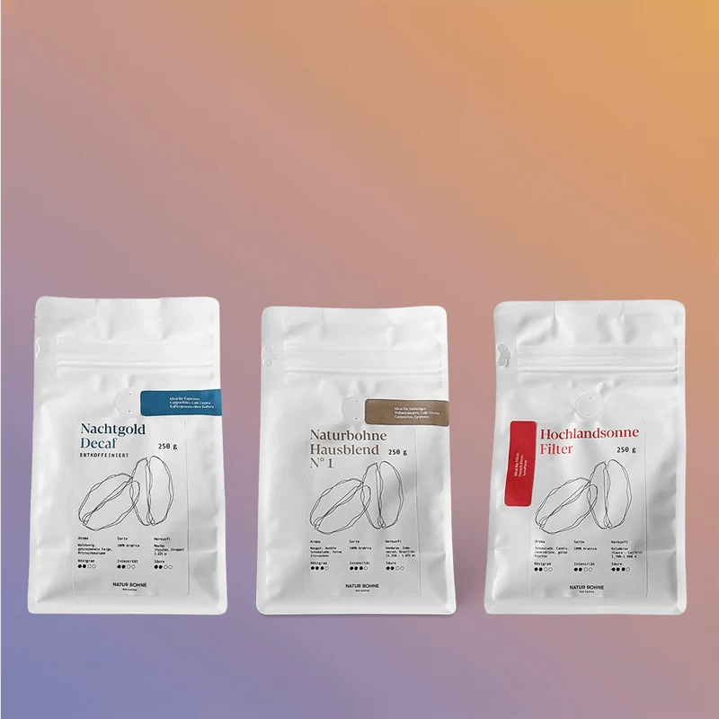 Probierset Filterkaffee: drei Bio-Kaffees à 125 g