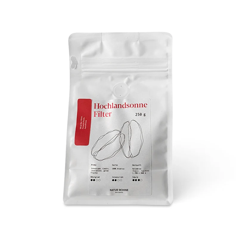 Hochlandsonne Bio Kaffee Kolumbien, per Segelfrachter