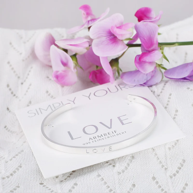 Armreif - LOVE - Silber