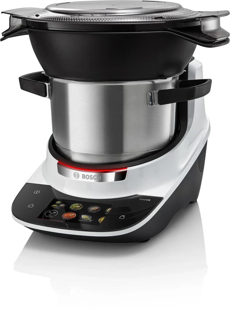 Bosch Küchenmaschine mit Kochfunktion, Cookit Premium Set Weiß