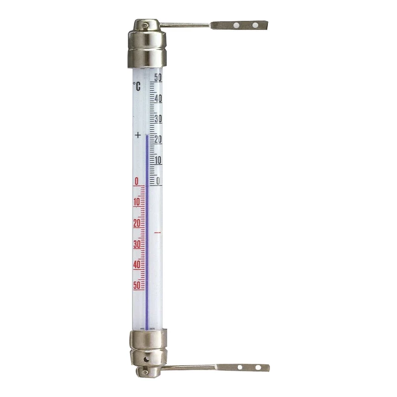 Fensterthermometer analog mit Metallhalter