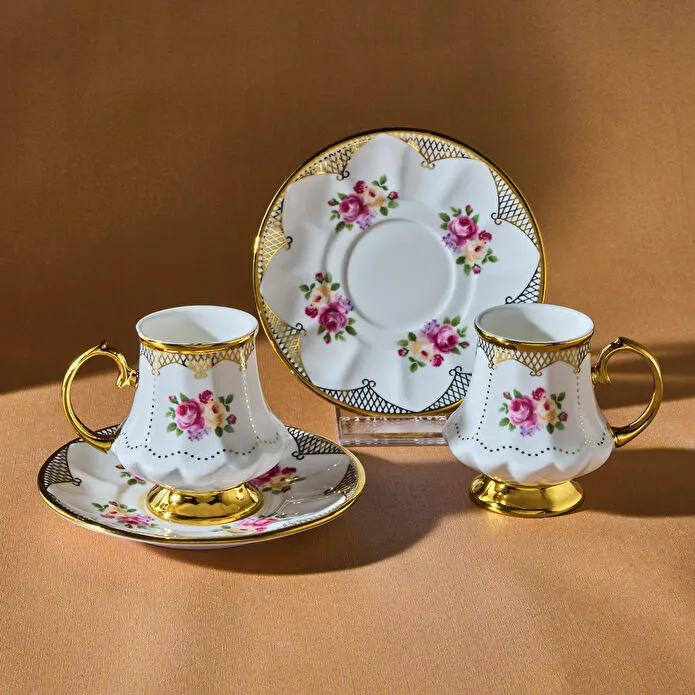 Karaca Nermin 2-teiliges Kaffeetassenset für 2 Personen, 85 ml