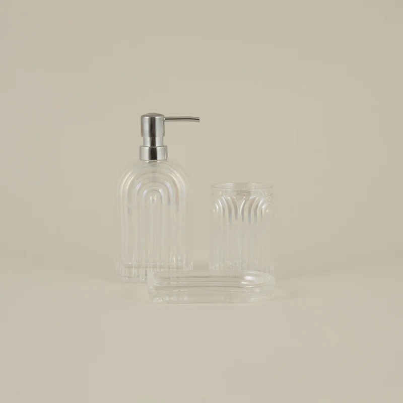 Karaca Home Gleam 3-teiliges Badezimmer-Accessoire-Set mit Lüster