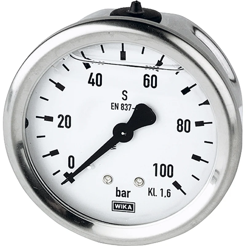 Glyzerinmanometer, Anschluss hinten, zentrisch / 213.53
