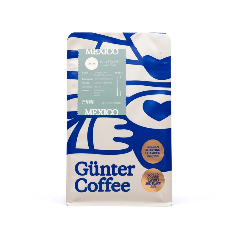 DECAF Mexico entkoffeinierter Espresso & Filterkaffee