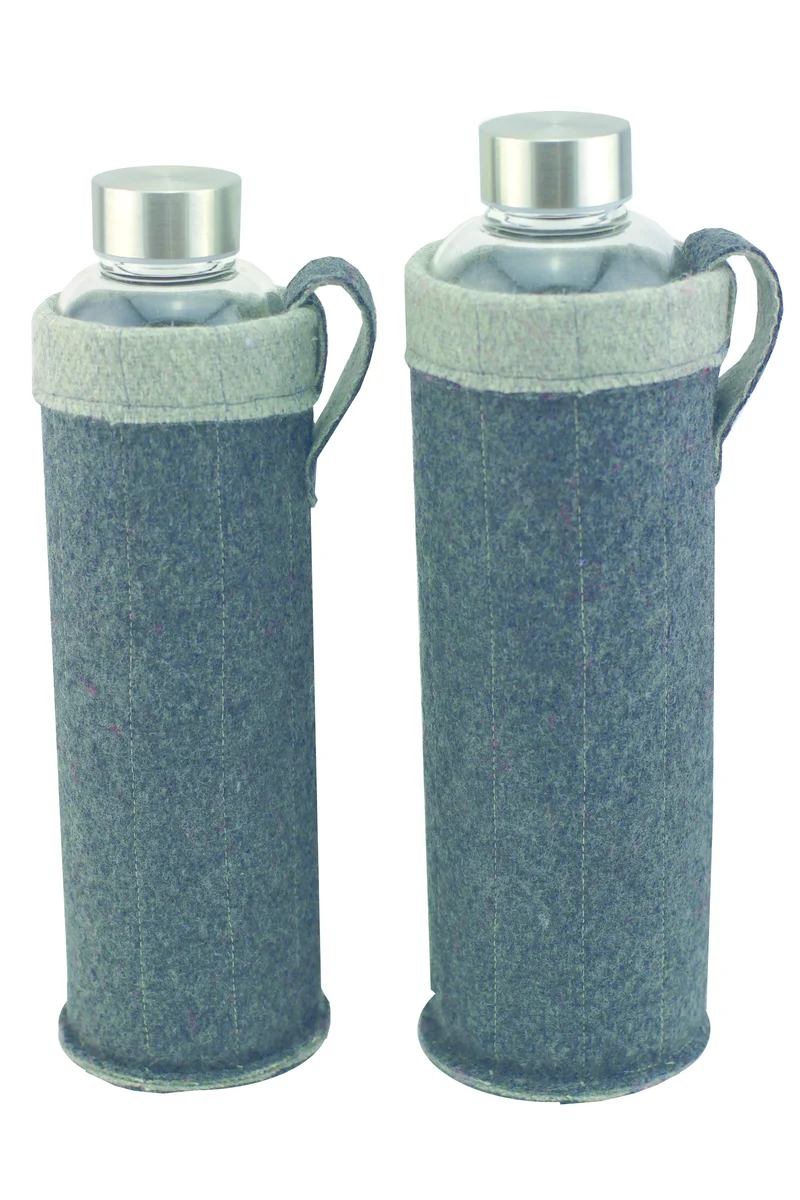Trinkflasche mit Filzhülle