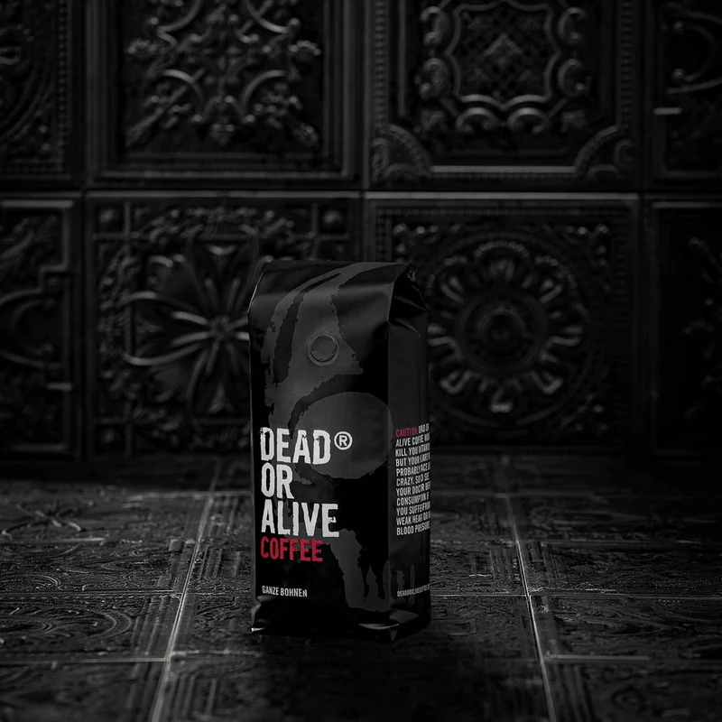 DEAD OR ALIVE COFFEE Original – Kaffeebohnen, Medium-Dark Röstung, für Espresso & Filter, säurearm