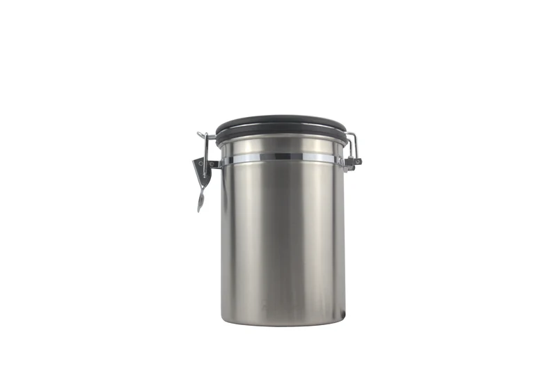 Kaffeedose MONZA - Elegante Kaffeedose aus Edelstahl 304 mit integriertem Aroma-Ventil