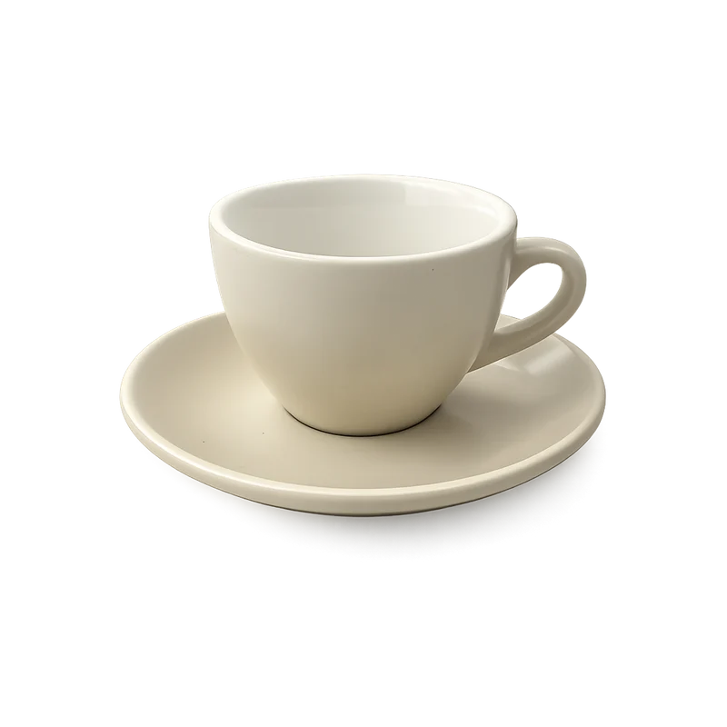 piu Kaffee- Cappuccinotasse mit Unterteller grau