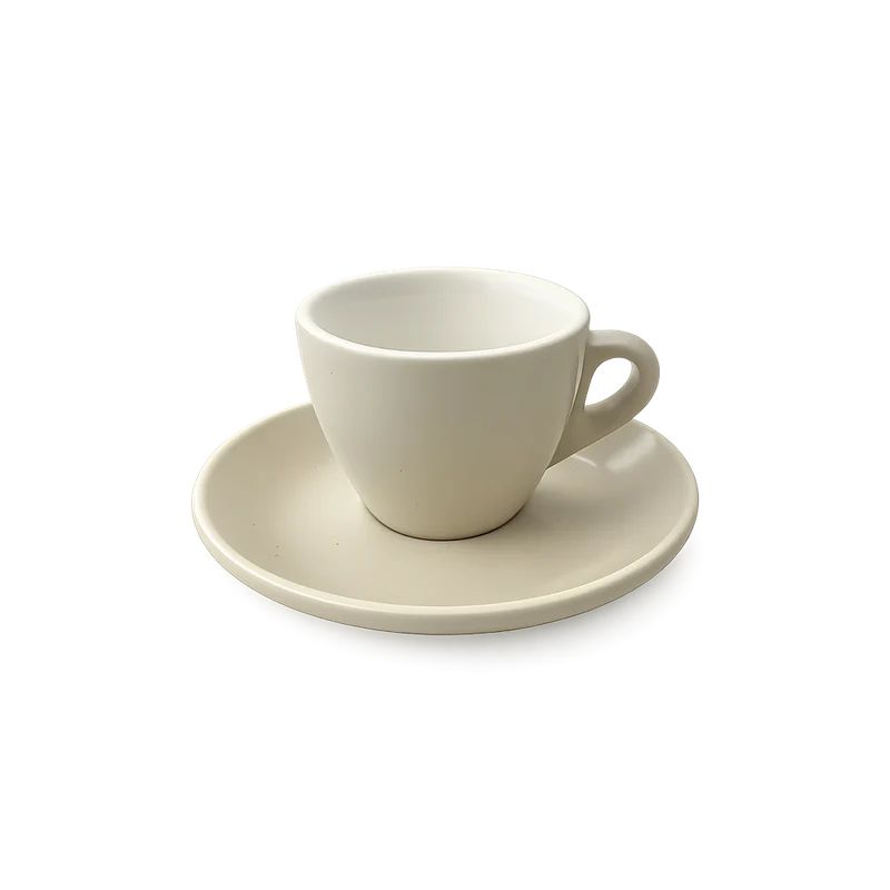 piu Espressotasse mit Unterteller grau