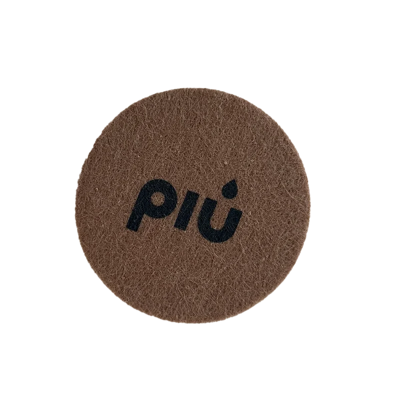 piu Filzuntersetzer warm coffee grey