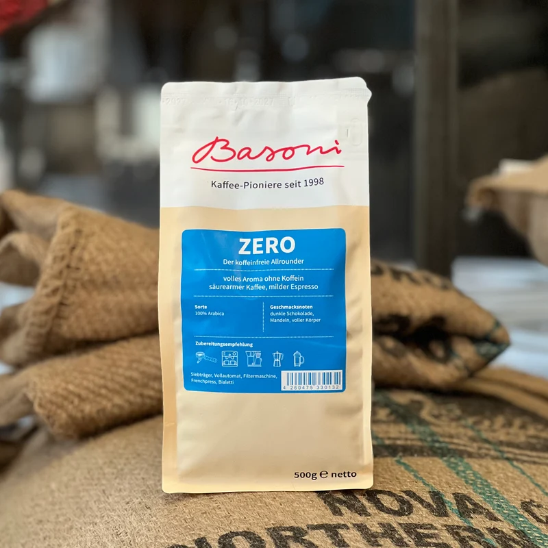 Basoni Zero - 100 % Arabica - der koffeinfreie Allrounder