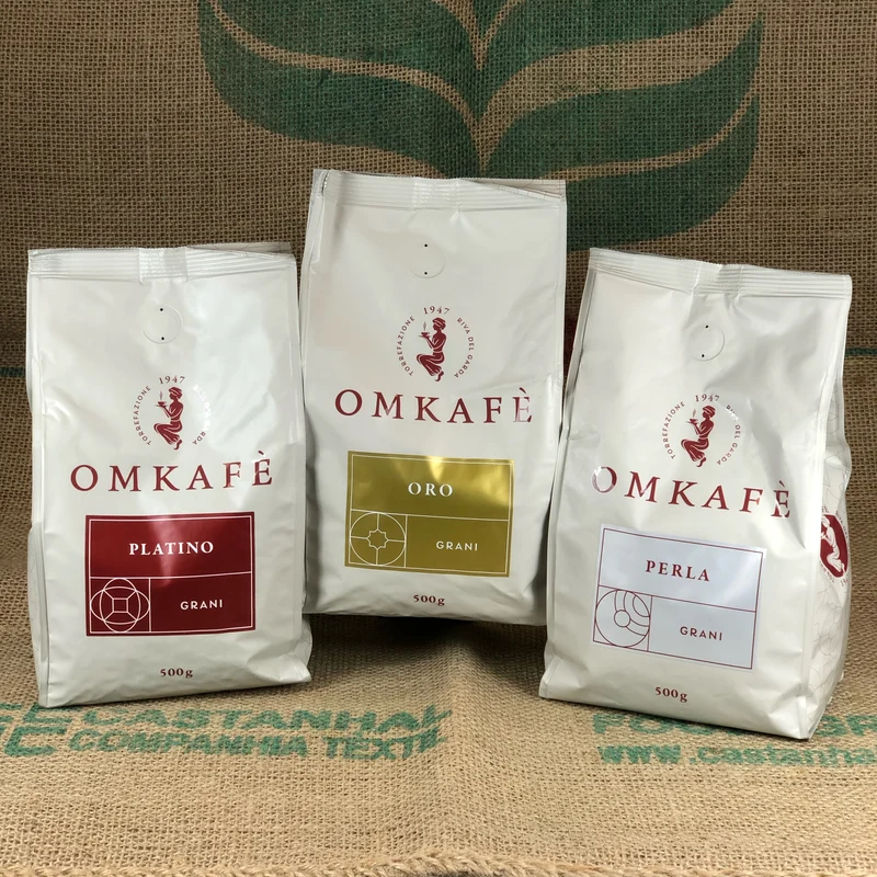 Omkafe Espresso Trio - PROBIERPREIS Set - Platino - Oro - Perla, je 500g