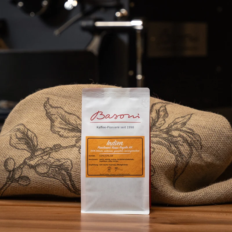 Basoni Exklusiv - Indien Robusta Parchment Kaapi Royale AA - 250g - Espresso