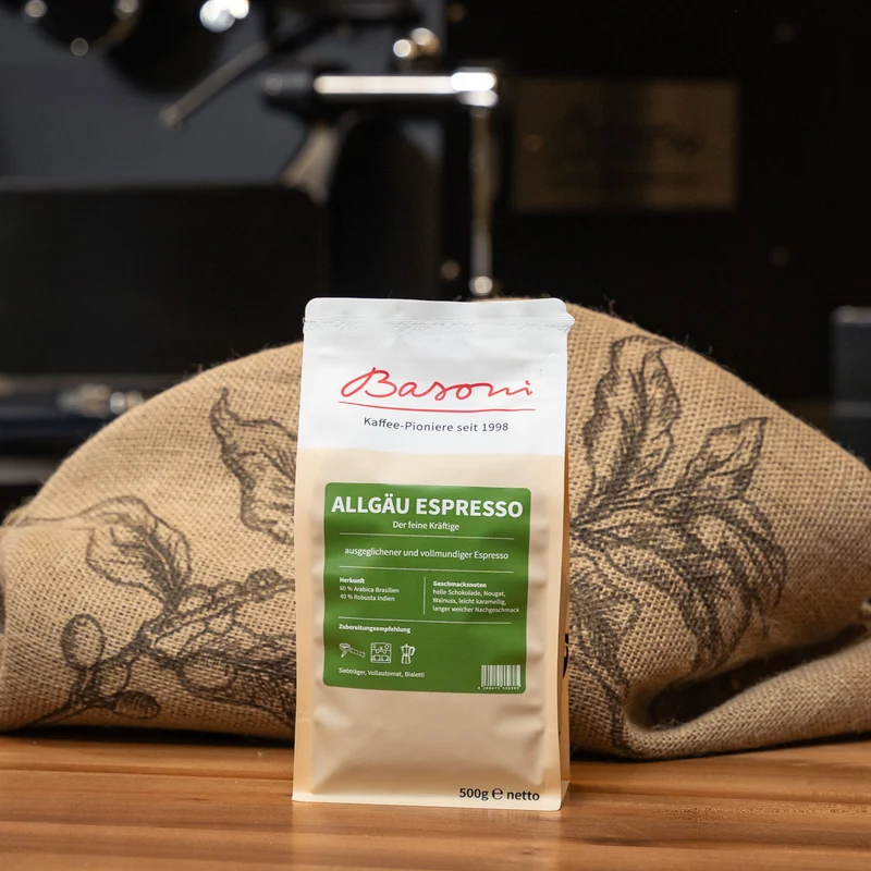 Basoni Allgäu Espresso - 60Arabica / 40Robusta - der feine Kräftige