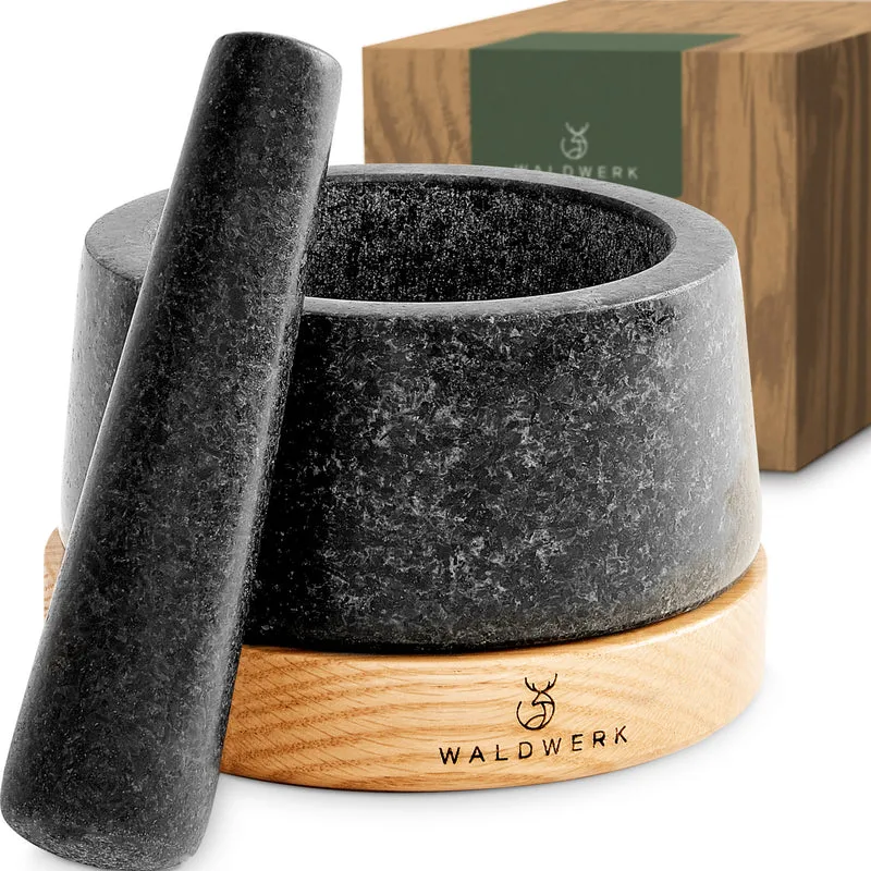 Mörser mit Stößel 15cm Eiche