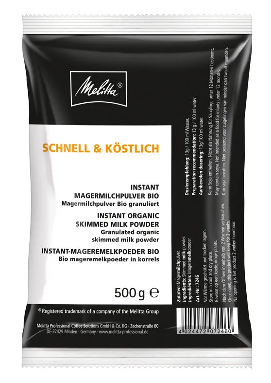 Melitta® Instant BIO MAGERMILCHPULVER 500g