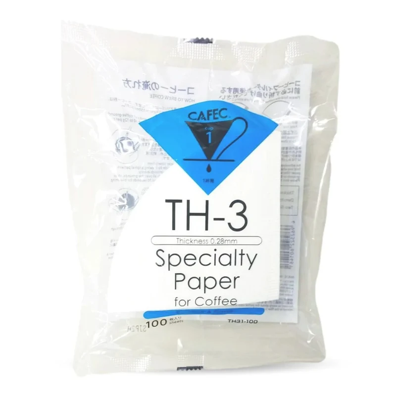 Cafec TH-3 Filterpapier Conisch - Wit 100 Stuks