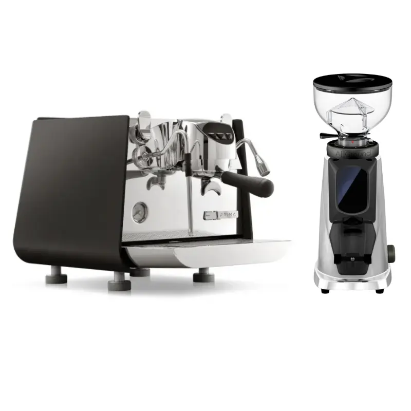 Victoria Arduino E1 Prima Espresso Machine + Fiorenzato All Ground Sense Commercial Bundle Kit