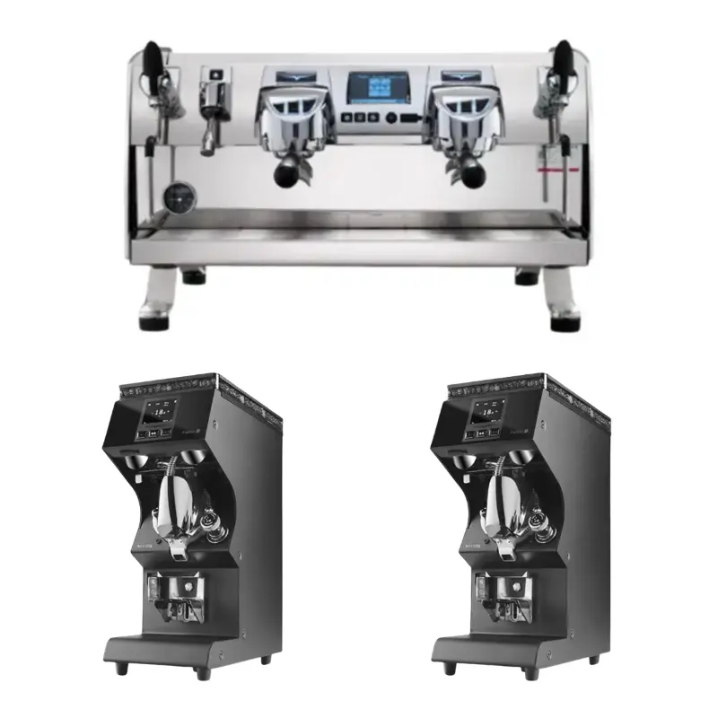 Victoria Arduino Black Eagle VA388 Volumetric Espresso Machine + Mythos MY85 Grinder Commercial Bundle Kit