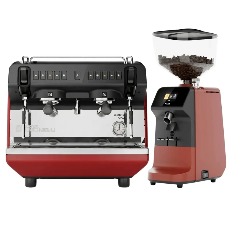 Nuova Simonelli Appia Viva Standard Compact Espresso Machine + Viva Grinder Bundle Kit