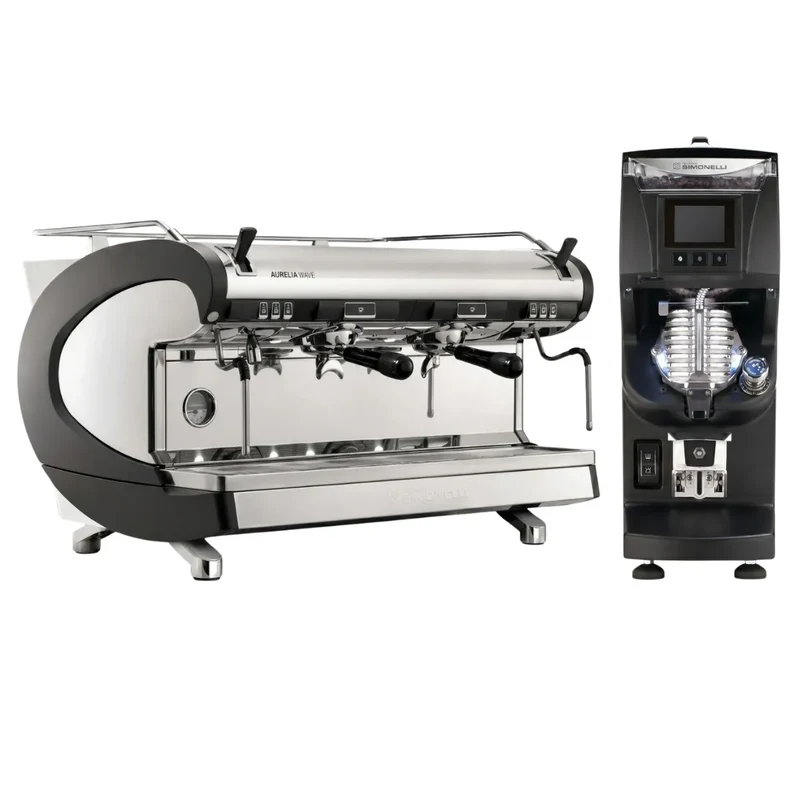 Nuova Simonelli Aurelia Wave Semi-Automatic Espresso Machine + GX85 Series Grinder Commercial Bundle Kit