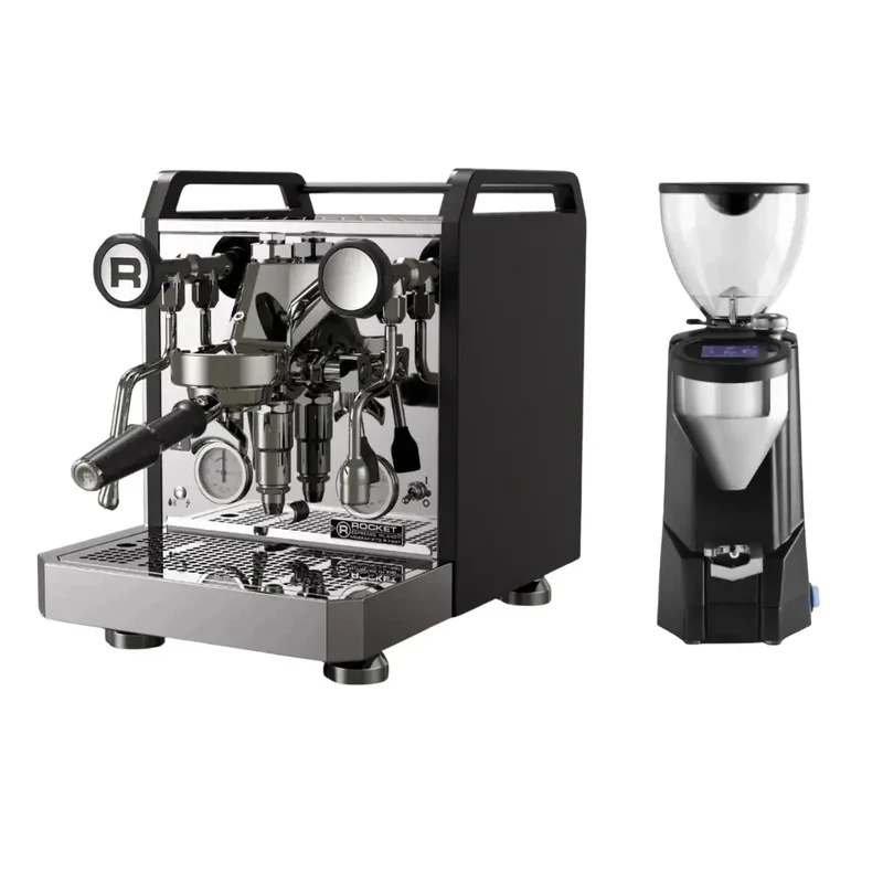 Rocket Mozzafiato R Fast Espresso Machine + Fausto Grinder - Home Bundle Kit