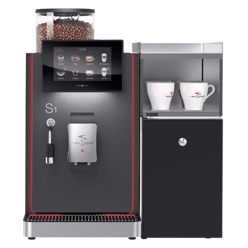 Rex Royal S1 Bean to Cup Coffee Machine + 7 Litre Milk Fridge, Installation and Service Package