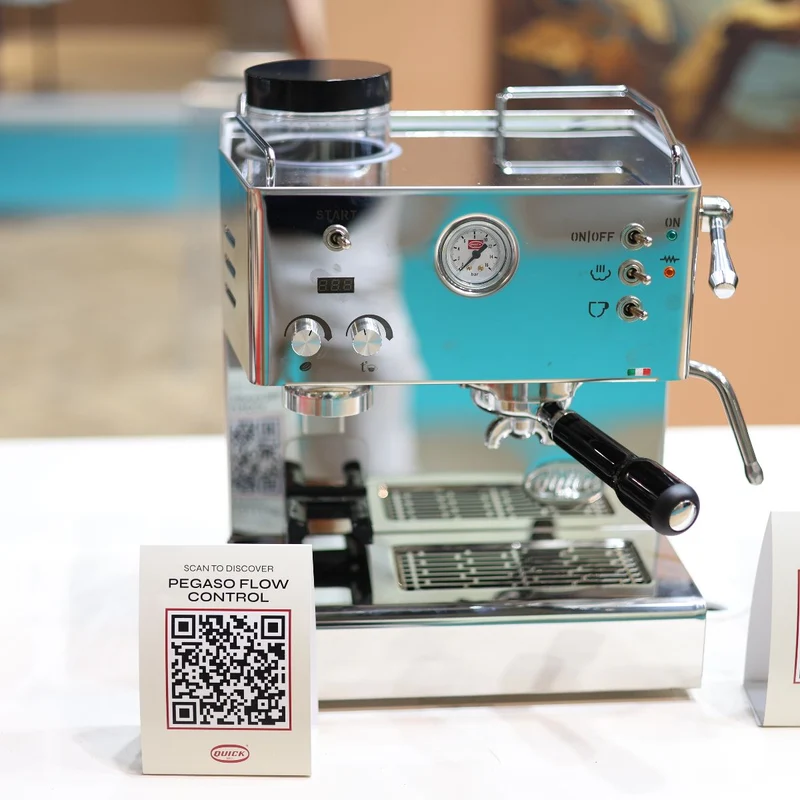 Quick Mill Pegaso Espresso Machine + Integrated Coffee Grinder & Flow Control