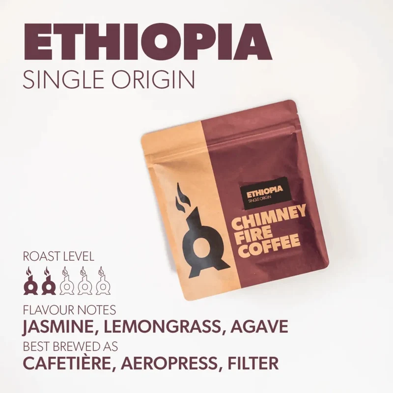 Chimney Fire Ethiopia Coffee Beans - Jasmine, Lemongrass, Agave