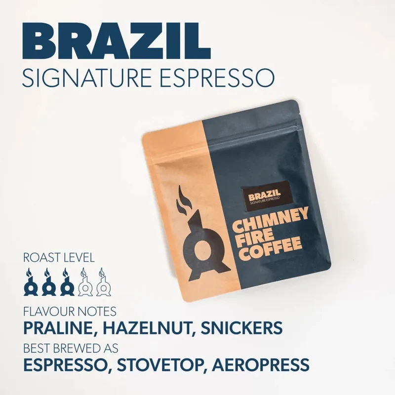Chimney Fire Brazil Coffee Beans - Praline, Hazelnut, Snickers