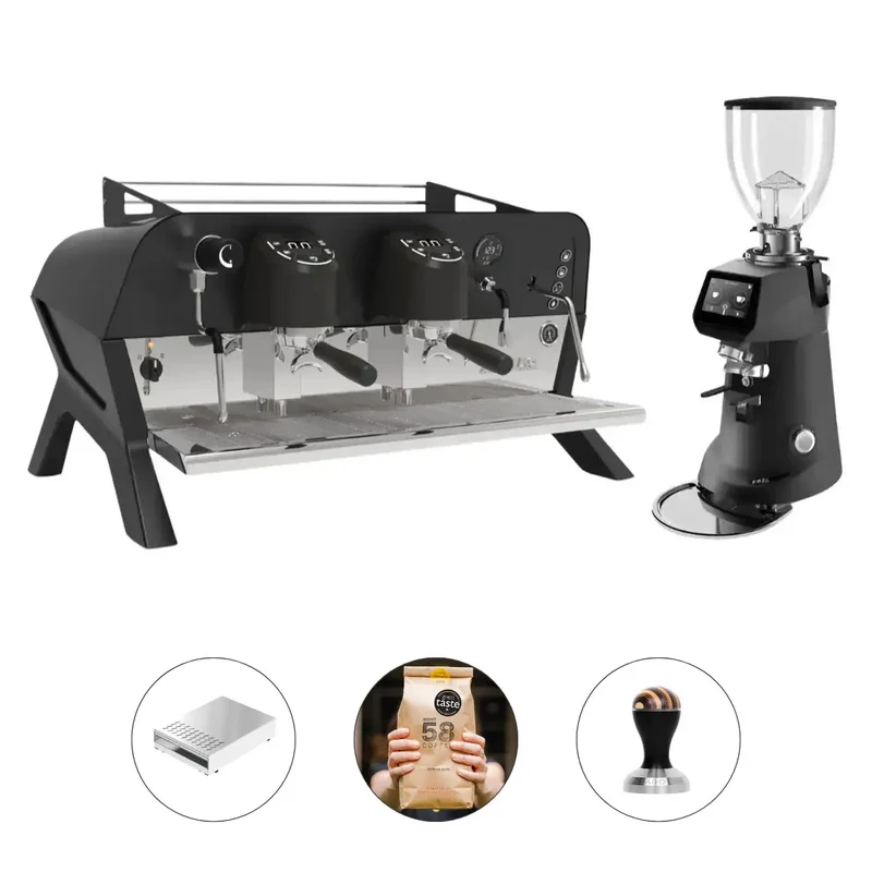 Sanremo F18 Single Boiler 2 Group Espresso Machine + SR83 E Pro Grinder - Commercial Bundle Kit