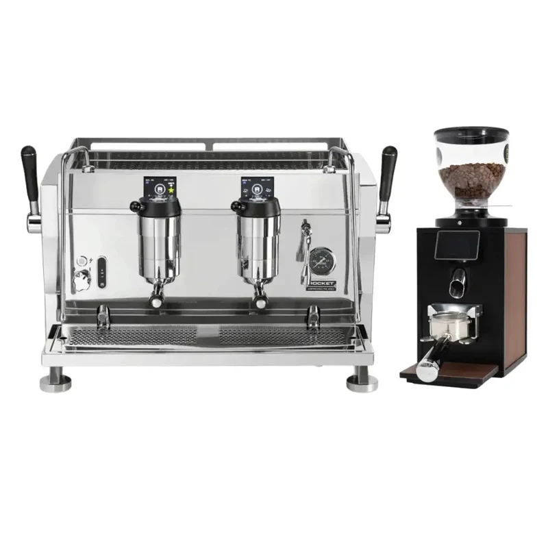Rocket R9V 2 Group Coffee Machine + Bentwood H75 Coffee Grinder - Commercial Bundle Kit