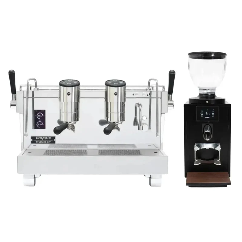 Rocket RE Doppia 2 Group Espresso Machine + Bentwood H75 Grinder - Commercial Bundle Kit