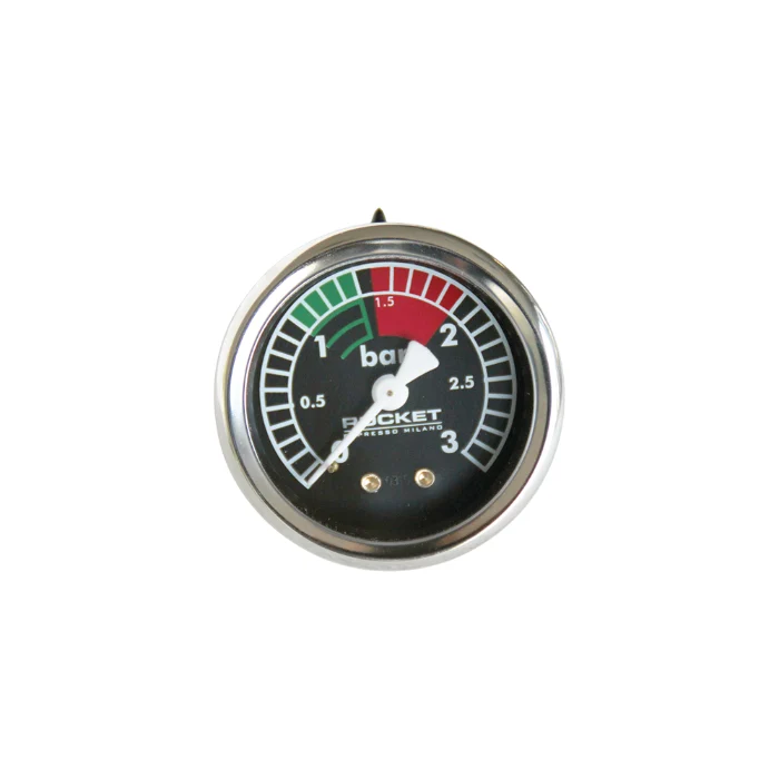 Rocket Cellini Evoluzione/Mozzafiato Manometer Boilerdruk Zwart