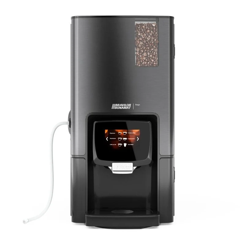 Bravilor Sego 12L Fresh Milk Bean to Cup Coffee & Espresso Machine + 2 x Instant Canisters