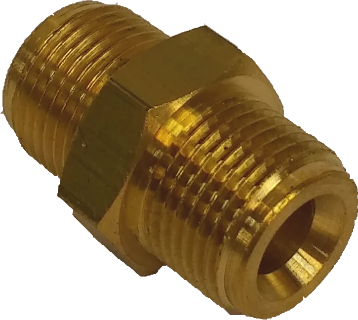 Fitting 3/8" M - 3/8" M - Messing