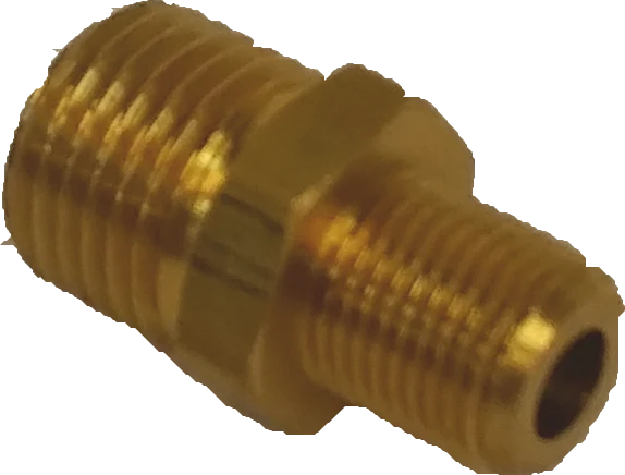 Fitting 1/8" M - 1/4" M - Messing