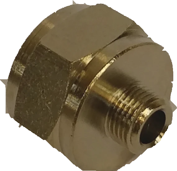 Fitting 1/8" M - 3/8" F - Messing - Nickel Plated