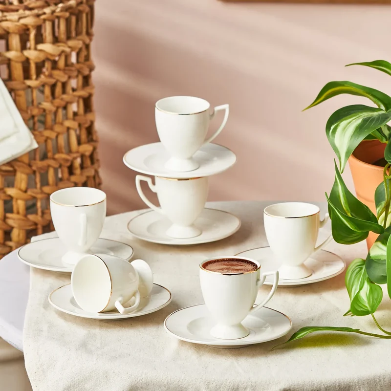 Karaca Boyoz Kaffeetassen-Set für 6 Personen, 85 ml