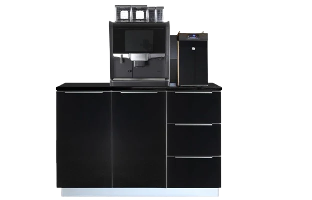 Unterschrank mit Tischplatte für Kaffeemaschinen