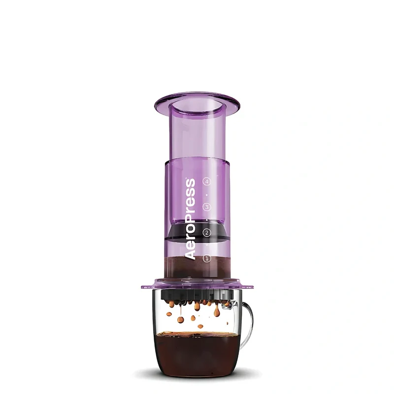 AeroPress Clear Purple Coffee Maker Inkl. 100 Filter