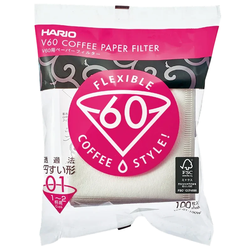 Hario V60 Papierfilter - Größe 01 100 Stück