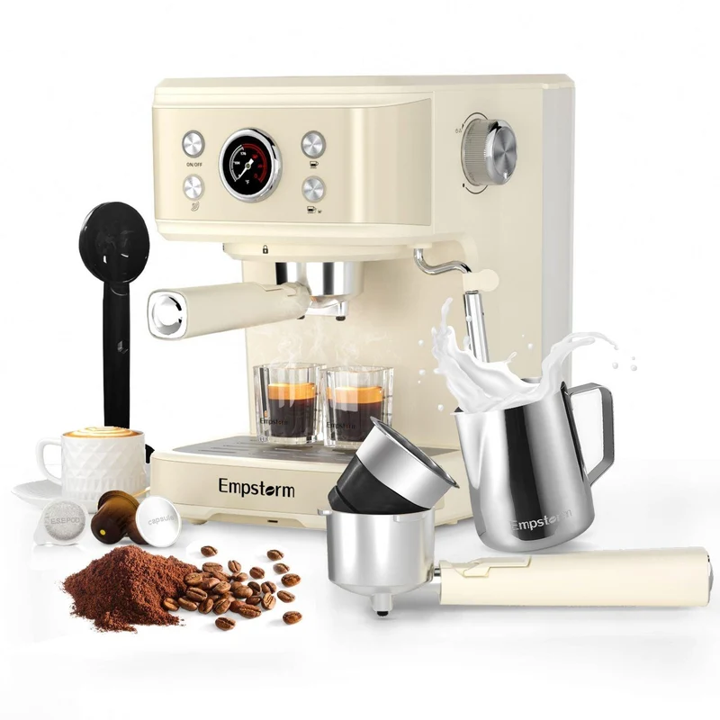 Empstorm® Espresso Machine 20 Bar EM-04E (white)
