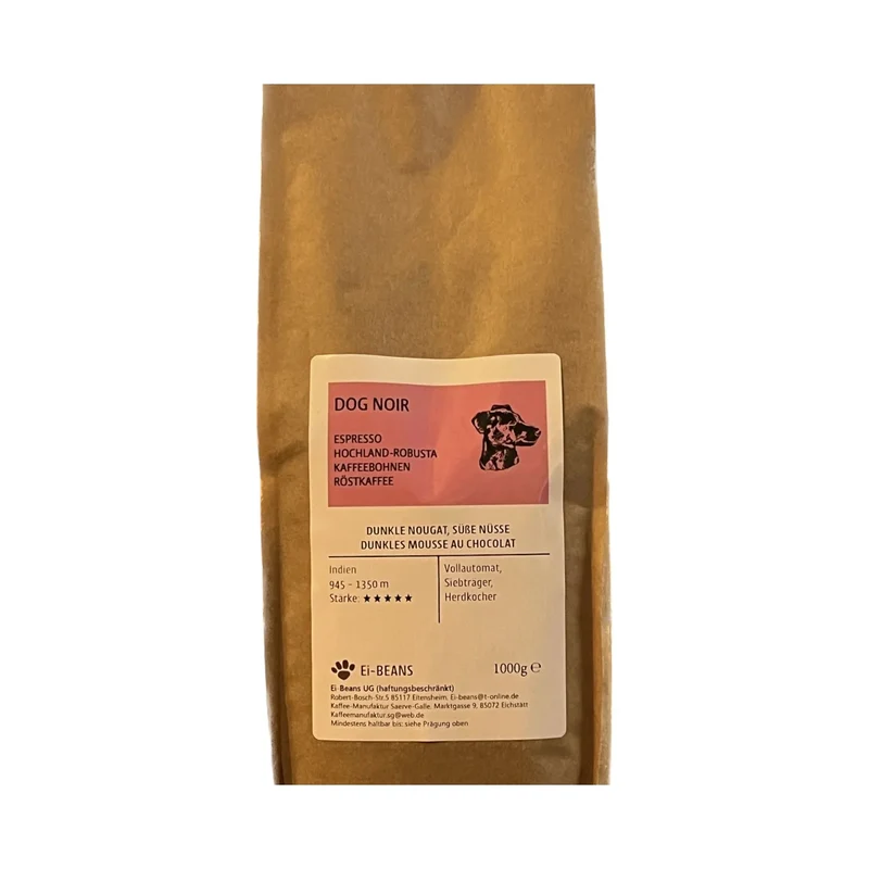 Espresso Dog Noir - Espresso Bohnen 0,5Kg Hochlandrobusta