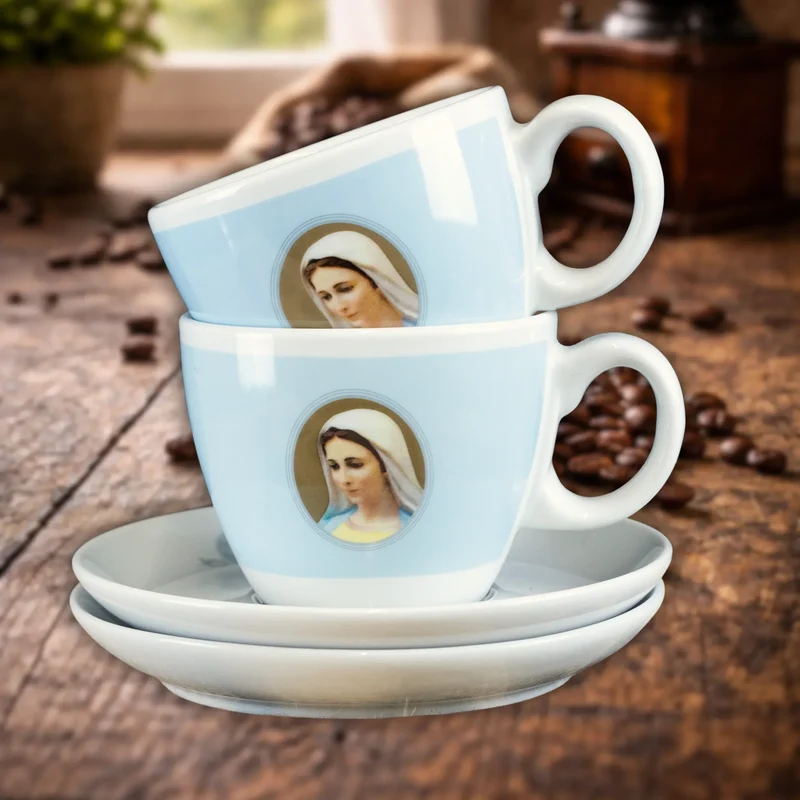 INPETTO Milchkaffee-Tassen inkl. Untertasse - 2er-Set