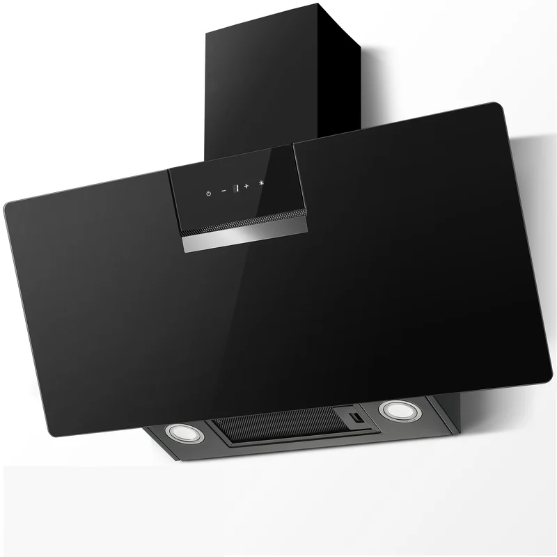RHFJG90ATBKE- 90cm Dunstabzugshaube, 800 m³/h Saugkraft, LED Beleuchtung, Schwarz [Energieklasse A+++]