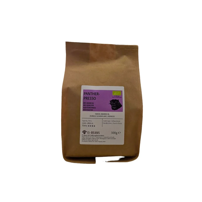 Panther-Presso Espresso Bohnen 0,5Kg Arabica / Robusta Bio