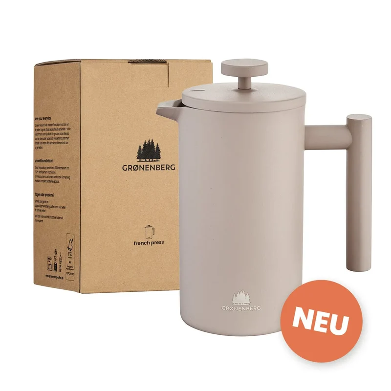 Groenenberg Edelstahl French Press Earth 0,6 L – Nachhaltig & langlebig